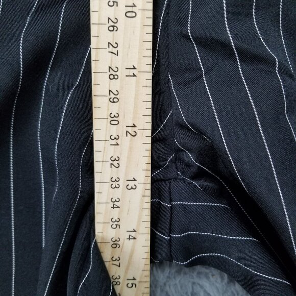 Nasty Gal Pants Womens 8 Black Pinstripe Up Your Life High Waisted *NWT* - Picture 8 of 16